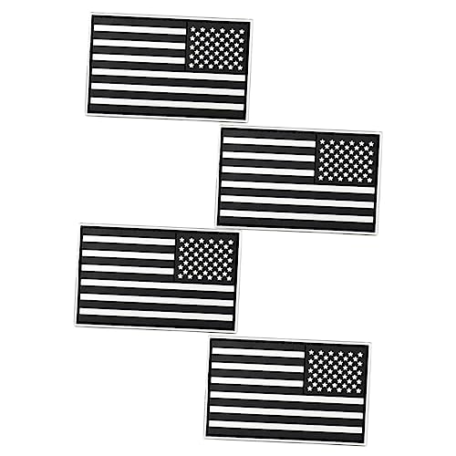 Operitacx 4 Stück Der Amerikanischen Flagge Patches Reparieren Aufkleber in Flaggenform Bastelzubehör Zum Nähen Reparaturflicken Für Jeans Rucksack-patches Kleidungsdekor Black Nylon von Operitacx