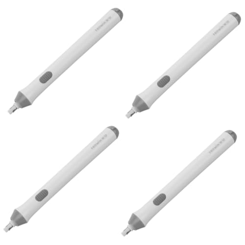 Operitacx 4 Stück Elektrischer Radiergummi Textmarker Schreibwaren Whiteboardstift Rosa Radiergummis Knetbarer Radiergummi Trockene Radiergummis Raketenbuch Planke Schule Gel Weiß Plastik von Operitacx