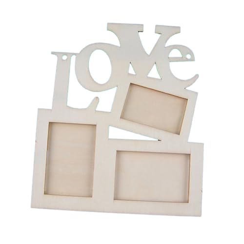 Operitacx 4 Stück Holz-DIY-Material DIY-Accessoires für Kinder Fotorahmen-DIY-Material DIY-Fotorahmen- Material für Fotorahmen selber machen Bastelbedarf für Kinder von Operitacx