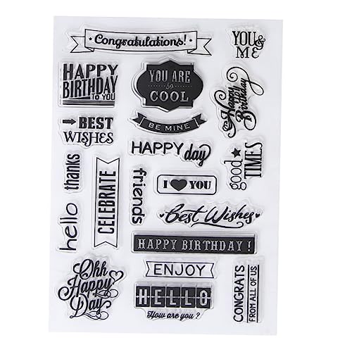 Operitacx 4 Stück Klare Briefmarken Aufkleber Ästhetisch Sammelalbum Liefert Schrott Notizen Heimwerken Vinyl Band Plattform Scrapbook-aufkleber Scrapbook-kit Silikonstempel Transparent von Operitacx