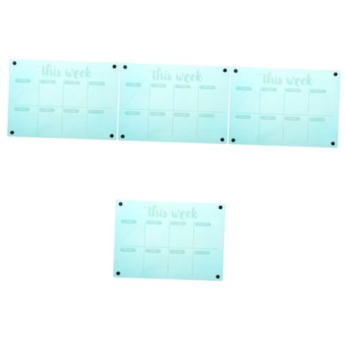 Operitacx 4 Stück Löschbare Notiztafel Whiteboard Radiergummi Leuchttafel Whiteboard Planer Schreibtisch Gadgets Whiteboard Mit Ständer Kühlschrankkalender Whiteboard Mini von Operitacx