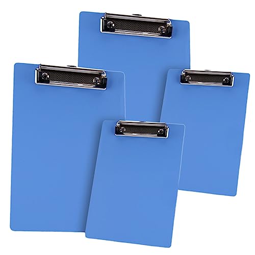 Operitacx 4 Stück Mappe write board büromaterial Dokumentenorganizer Schreibbrett Dokumentenhalter Klemmbretter Planke Zwischenablage Clip Dokumentenorganisator Papier-Klemmbrett Abs Blue von Operitacx