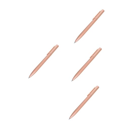 Operitacx 4 Stück Rotierender Stift Goldene Stifte Kräftige Schwarze Gelstifte Schwarze Kugelschreiber Gelschreiber Mit Feiner Spitze Stylus-tintenstifte Tagebuchstifte Aluminium Rose Gold von Operitacx