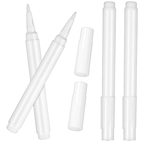 Operitacx 4 Stück Tafelfolie Flüssigkreidemarker Jumbo-Kreide Weißer Permanentmarker Tafelstift Whiteboard trocken abwischbar flüssige Kreidestifte kreative Kreidemarker Tafelmarker Plastik von Operitacx