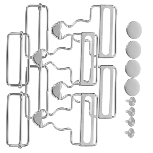 Operitacx 4 Stück Verstellbare Metall Latzhosenknöpfe Weiß DIY Nähzubehör Für Hosen Und Jeans Ideal Für Kreative Nähprojekte Und Bekleidungsreparatur von Operitacx