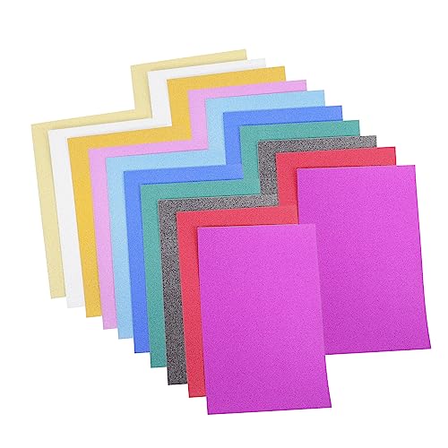 Operitacx 40 Blätter Geprägtes Papier Kartonpapier, Farbiges Papier Buntes Papier Bastelschaumpapier A4-karton Glitzerkarton Bastelfolie Glitzerndes A4-papier Glitzerpapier Papierstau von Operitacx