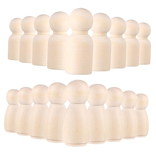 Operitacx Basteln Locher Formen Kinder 40er Set Unbemalte Püppchen Zum Bemalen Kreative Diy Holzfiguren Für 20 Jungen Und 20 Ädchen 43mm Bastelbedarf Für Malprojekte Und Kreative Aktivitäten von Operitacx