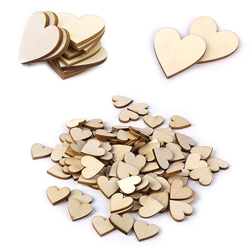 Operitacx 40mm Blanko Holzscheiben Für DIY Bastelarbeiten Holzfarbe Perfekte Dekoration Für Scrapbooking Tischdeko Und Kreative Projekte von Operitacx