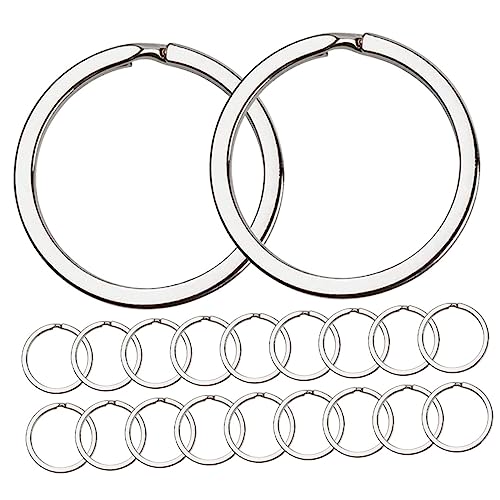 Operitacx 40st Flach Ring Schlüsselanhänger Silberring Schlüsselringe Goldene Biegeringe Goldene Creolen Schleife Ringe Aus Sterlingsilber Tippet Goldene Ringe D-ring Zange Splitter Metall von Operitacx