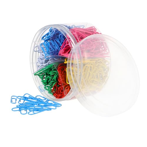 Operitacx 450Er Karton Paperclip schreibwaren the office Farbige Papierklammern office supplies stule Clips Klemmen Schreibtisch Ordner Fotohalter Büroklammern für die Schule Metall Colorful von Operitacx