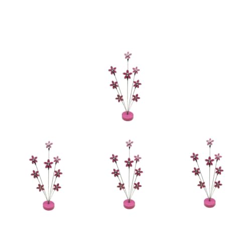 Operitacx 4Pcs Blumenmemoordner geburtstags büro deko Geldbaumständer Bild Baumhalter Fotoklemmständer Bilderständer Bildständer Tischkartenhalter Hinweisclip Rostfreier Stahl Rosa von Operitacx