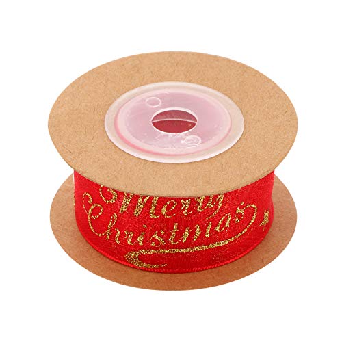 Operitacx 5 Meter Weihnachts Geschenkband Aus Goldenem Satin Hochwertiges DIY Ribbon Mit Fünfzackigem Stern Perfekt Zum Verpacken Von Geschenken Und Basteln Merry von Operitacx