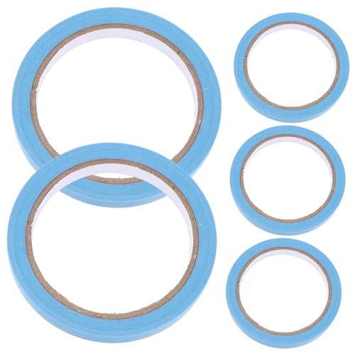 Operitacx 5 Rollen Abdeckband Textmarker Verpackung weißes Klebeband Markierungen Streifen klebrig Zeichenband DIY Klebeband Malerband selbstgemachtes abklebeband farbiges Band Papier Blue von Operitacx