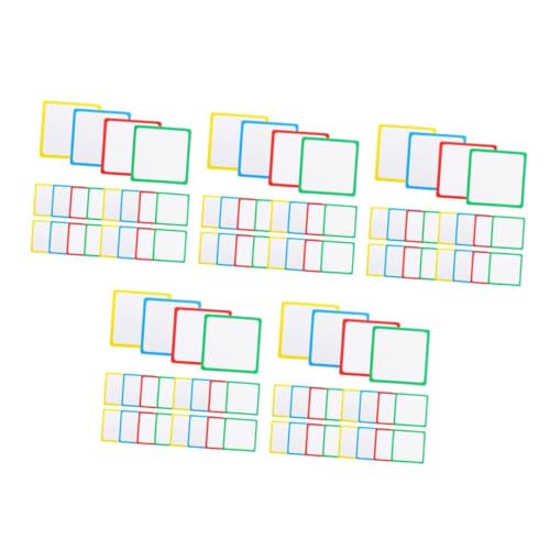 Operitacx 5 Sätze 5 Sets Löschbare Etiketten Durchsichtiges Whiteboard Magnetband Für Klassenzimmer Magnetische Trocken Abwischbare Etiketten Trocken Abwischbare Karten 16 Stück * 5 von Operitacx