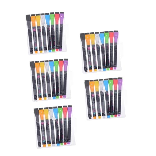 Operitacx 5 Sätze 5 Sets Löschbarer Lampenstift Gelbe Textmarker Löschbare Textmarker Whiteboard Radierer Whiteboard Radierer Gelbe Trocken Abwischbare Marker Dünne Trocken 8 Stück * 5 von Operitacx