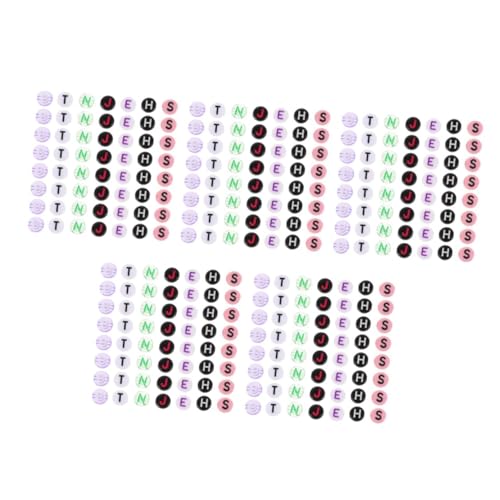 Operitacx 5 Sätze 5 Sets Perlen Für Armbänder Armband Perlen Kleine Buchstaben Perlen Alphabet Perlen Buchstaben Perlen Niedliche Perlen Bunte Buchstaben Perlen Runde 700 Stück * 5 von Operitacx