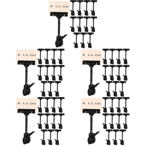 Operitacx 5 Sätze Clip Für Produktschilder Aus Kunststoff Inhaber Stift Verstellwinkel Schaufensterdekoration Kleiderständer Das Etikett Zeichenanzeigeclip Preiskarten-organizer 12 Stück * 5 von Operitacx
