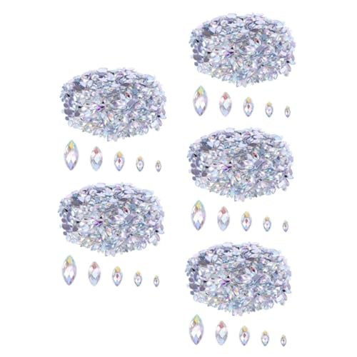 Operitacx 5 Sätze Diamant-edelstein Edelsteine Zubehör Für Nailart-handyhüllen Handyhülle Strass Strasssteine ​​für Handyhüllen Nailart-kristalle Schuhschmuck-accessoires Acryl 600 Stück * 5 von Operitacx