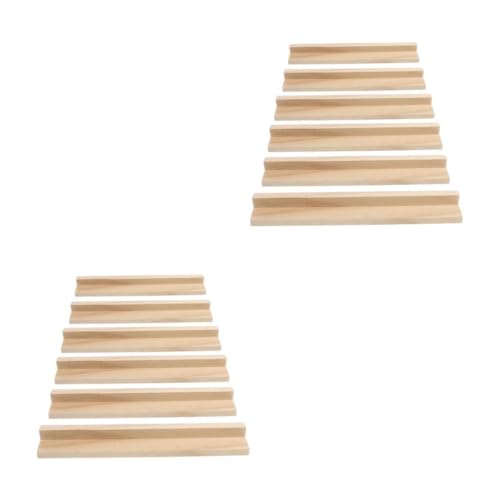 Operitacx 5 Sätze Englische Alphabetbasis Buchstaben Spiel Dominoständer Aus Holz Fliesenhalter Briefablagen Für Lebensmittel Domino-halter-racks Domino-ständer Kiefernholz Beige 6 Stück * 5 von Operitacx