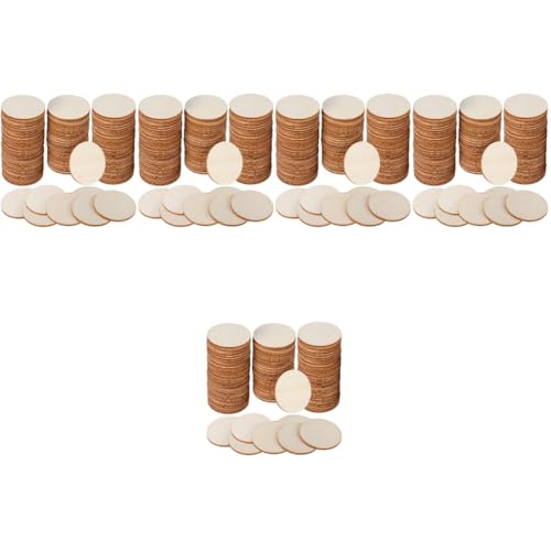 Operitacx 5 Sätze Holzspäne Heimdekorationen Kreise Chips Decoraciones Para Sala De Casa Runde Scheibenausschnitte Holzstücke Runde Holzscheiben Holzkreise Holzhandwerk 100 Stück * 5 von Operitacx