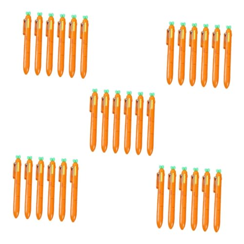 Operitacx 5 Sätze Karotten-kugelschreiber Verschleißfester Kugelschreiber Desktop-schreibstift Multifunktionale Zeichenstifte Süßer Stift Teenager-angebot Orange Plastik 6 Stück * 5 von Operitacx