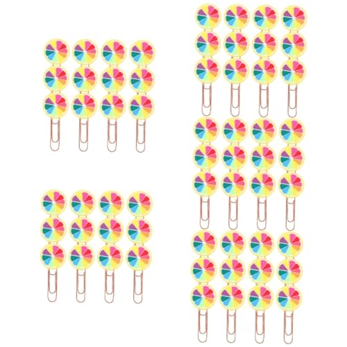 Operitacx 5 Sätze Mehrzweck-büroklammern Leichte Clips Regenbogen-büroklammern Klammerpapier Büroklammern Bunt Büroschneidemaschine Papierklammern Mit Zinken Fotoclips Metall 20 Stück * 5 von Operitacx