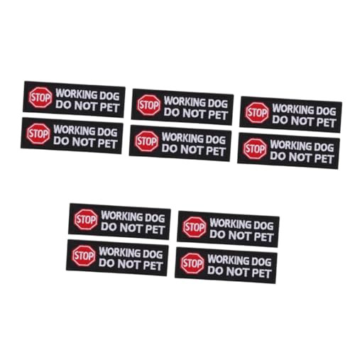 Operitacx 5 Sätze Stickaufnäher Für Haustiertransporter Hundegeschirr Patch Diensthundewesten-patch Patch Nicht Streicheln Arbeiten, Nicht Streicheln Polyester Black 2 Stück * 5 von Operitacx