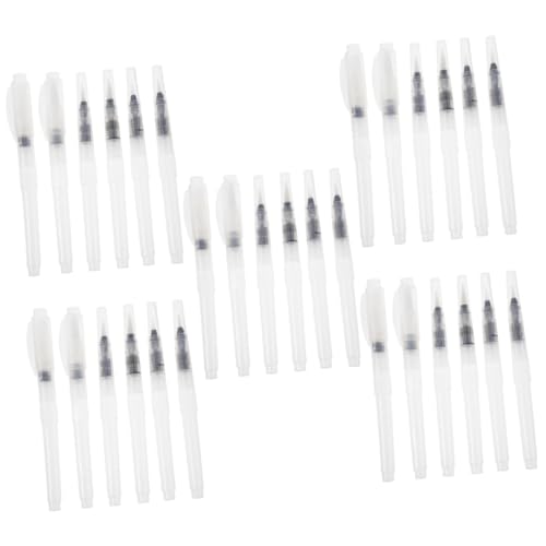 Operitacx 5 Sätze Wasserfarbenstift Pinselstift Schreibkladde Water Brush Qor Watercolor Künstlerpinsel Markierungen Berühren Deckel Wassermalstift Praktische Pinsel Plastik Weiß 6 Stück * 5 von Operitacx