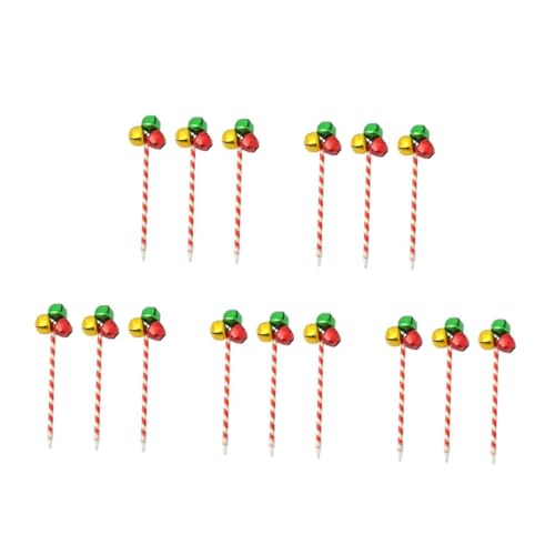 Operitacx 5 Sätze Weihnachtsglockenstift Weihnachtsfarbene Kugelschreiber Jingle Bell Kugelschreiber Stift Mit Glockenmotiv Weihnachtsstift Für Büro Bastelbedarf Für Weihnachten 3 Stück * 5 von Operitacx