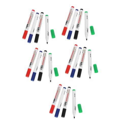 Operitacx 5 Sätze Whiteboard-stift Partei Liefert Markierungen Leicht Zu Löschende Whiteboard-marker Wassersteuerdüsen Nahtloser Shaker Stecklampenfassungen Schüttler Plastik 4 Stück * 5 von Operitacx