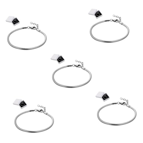 Operitacx 5 Sets Schlangenknochen Armband Bettelarmbänder Für Mädchen Schlangenarmband Schlangenkette Bettelarmband Schlangenkette Bettelarmband Bettelarmbänder Für Damen von Operitacx