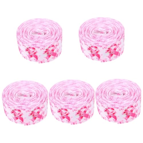 Operitacx 5 Stück Brustbewusstseinsband Haarzubehör Für Frauen Stirnbänder Rosa Bandana Sonnenbrillen-stirnband Spa-stirnband Anstecknadel Zur Aufklärung Über Mann Gesicht Polyester von Operitacx