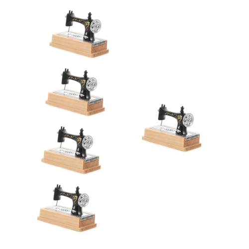 Operitacx 5 Stück Mini Nähmaschine Miniatur Zubehör Nähmaschine Dekor Tischstatue Mini Schmuck Tiny House Zubehör Mini Möbel Tiny House Einrichtung von Operitacx