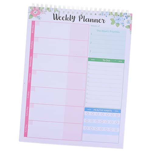 Operitacx 5 Stück Wochenplaner Tagesplaner Planblock Wochenplanertafel Budgetplaner Tagesplaner Notizblock Planer Essensplaner Kühlschrank Kalender Monatsplaner Zeitplan Papier Colorful von Operitacx