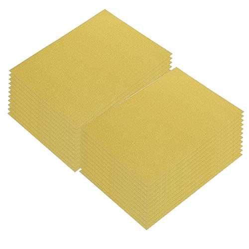 Operitacx 50 Blatt Glitzermarmelade Geschenkverpackungskarte Einladung Selber Machen Hochzeitskartonpapier Bastelpapier Selber Machen Bastelkartonpapier Glitzerkarton Papierstau Golden von Operitacx