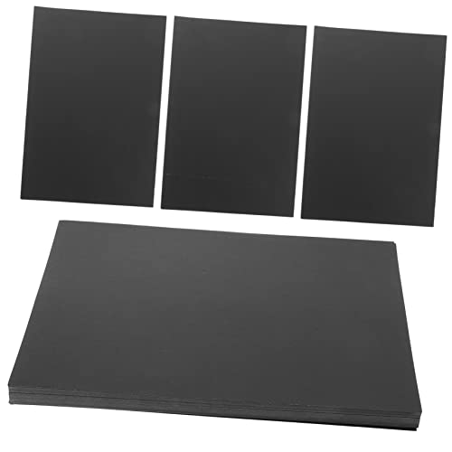 Operitacx 50 Blatt Papierstau Konstruktionspapier Druckbar Bastelpapier Schwarzes Papier Herstellung Kartenvorrat Scrapbooking-zubehör Kräuseln Pastell Farbiges Papier Scrapbook-papier Black von Operitacx