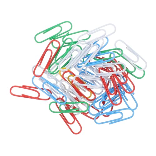 Operitacx 50 Stück Bunte Büroklammern Ordnerklammern Büroklammern Seitenclips Lesezeichen Metallische Papierklammern Praktische Papierklammern kreativ geformte Büroklammern Buchleseclips von Operitacx