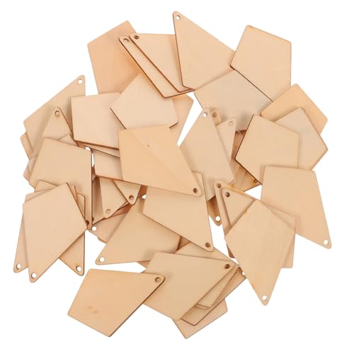 Operitacx 50 Stück Partei-ohr-dekor Ohrringe Machen Charms Träne Ohrringe Anhänger Baumeln Geometrisch Geformte Ohrringe Ohrschmuck Lässiger Schmuck Ohr Zubehör Holz Ohrhänger Beige Bambus von Operitacx