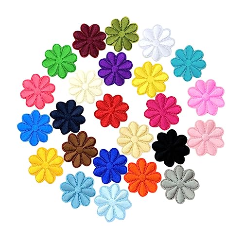 Operitacx 50 Stück Patches nähen verkleidung dekoringe Blumenstickerei Applikation von Blumenflecken Blumenapplikation Patch aufnähen Craft-Patch Blumendekor Blumenbeete Aufnäher von Operitacx