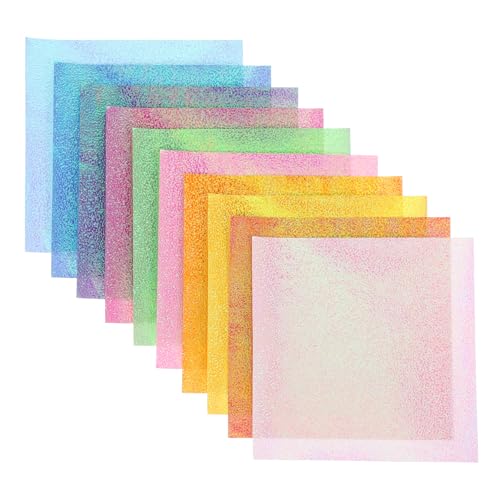 Operitacx 50 Stück Perlmuttfarbenes Handgemachtes Origami Glitzerpapier Zum Basteln Buntes Bastelpapier Diy-papier Einfaches Faltpapier Origami Papier Selber Machen Papier Falten Mylar von Operitacx