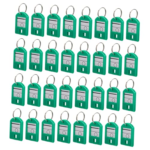 Operitacx 50 Stück Schlüsselwort schlüsselkette schlüsselanhänger seat key chain codiertes Schlüssel-ID-Etikett Schlüssel-ID-Label-Tag Schlüsselanhänger Zubehör Nummernschilder Abs Green von Operitacx