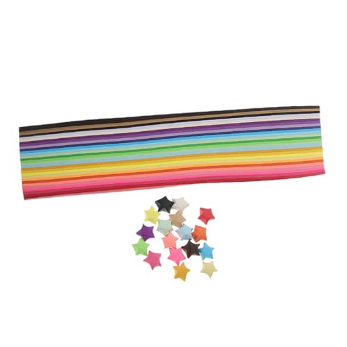 Operitacx 540 Stk Wunschflasche Origami Sternfaltpapier Glitzerndes Origami-papier Papierstreifen Für Sterne Stern Aus Papier Basteldekoration Aus Papier Origami-sternenpapier Colorful von Operitacx