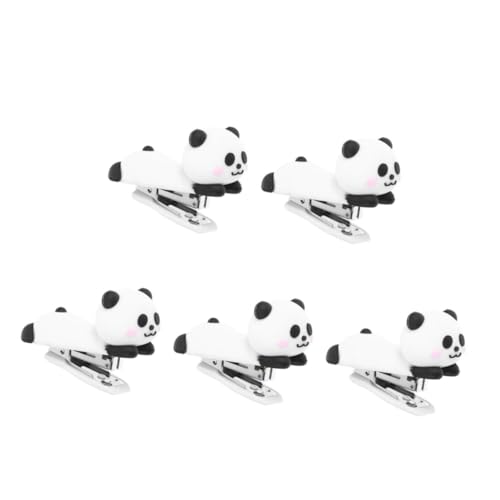 Operitacx 5St Panda-Hefter Tierhefter Cartoon-Hefter cooler Hefter kleiner Hefter Mini Hefter für den Schreibtisch Hefter für den Unterricht Hefter im Klassenzimmer Mini-Tischhefter Metall von Operitacx