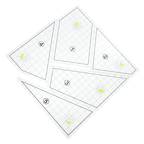 Operitacx 5St Patchwork-Lineal sewing pattern sewing ruler Schneiderwerkzeug quiltlineal Schneiderkreide Quilten von Quadraten Gitter Bindewerkzeug zum Quilten Nählineal zum Quilten Plastik von Operitacx