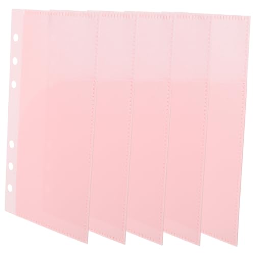 Operitacx 5St a6 Ordner bilanzierung aufbewahrungssack storage pockets organizer bag ordnee Packwürfel Budget-Ordner-Geldumschlag Haushaltsbucheinlage Einstecktasche für Budgetordner pp Rosa von Operitacx