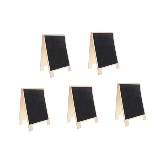 Operitacx 5st Doppelseitige Tafel Led-lichtleiste Diffusionsplattendekoration Kleine Tafel Tafel Essen Tafel Haustafel Löschbare Tafel Hochzeitstafel Autoaufkleber Tisch Staffelei Black Holz von Operitacx