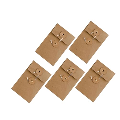 Operitacx 5st Retro-informationstasche Cd-umschläge Vintage Braune Umschläge Vintage Kraft Umschläge Diy Umschlag Kleine Quadratische Umschläge Vintage Hochzeitsumschläge Kraftpapier Brown von Operitacx