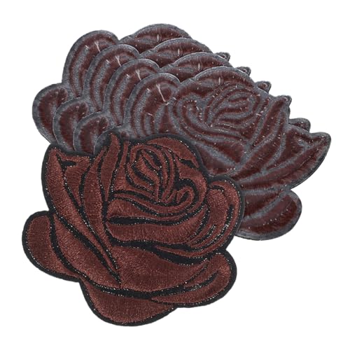 Operitacx 5st Rosenbeet Kleidungsflicken Große Flicken Zum Aufbügeln Blumenbeete Aufnäher Zum Aufbügeln Für Dekorative Kleidung Aufnäher Zum Aufbügeln Für Hosen Usa-patch Baumwolle Brown von Operitacx