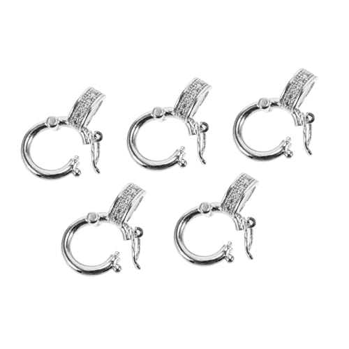 Operitacx 5st Umrüstschnalle Schmuckzange Ketten Zur Schmuckherstellung Mehrere Armband-anhänger Armband-kit Haken Armbänder Sicherungsperlen Bord Bausätze Quetschperlen Reize Kupfer Silver von Operitacx