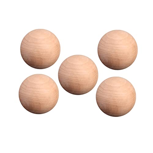 Operitacx 5st Zubehör Holz Selber Machen Kugel Runde Bastelbälle Boule Diy-ball Hölzern von Operitacx